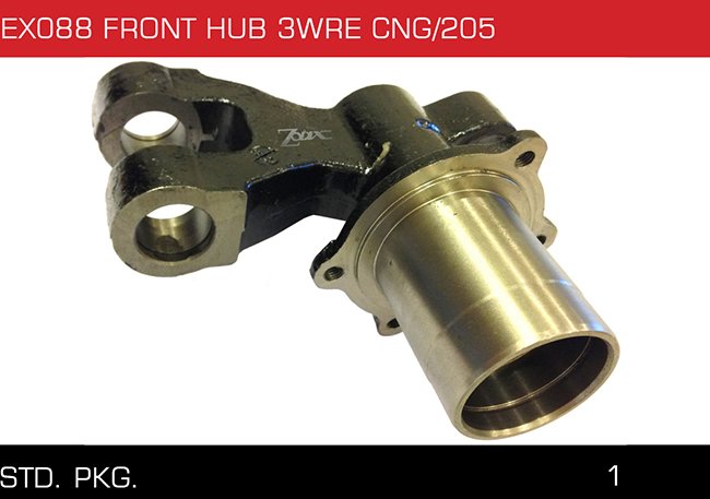 EX088 FRONT HUB 3WRE CNG 205